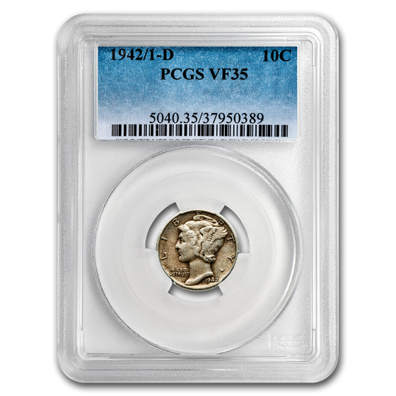 1942/1-D Mercury Dime VF-35 PCGS 1942/1-D Mercury Dime VF-35 PCGS